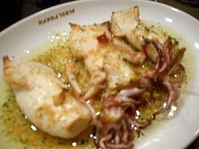 ヤリイカのソテーガーリックソース